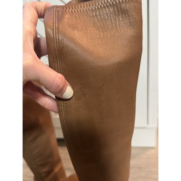 CASADEI Brown Stretch Leather High Heels Platform Stiletto Boots Made in Italy 7 - Picture 7 of 9